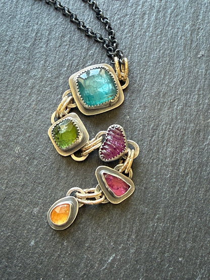 Long Gemstone Necklace