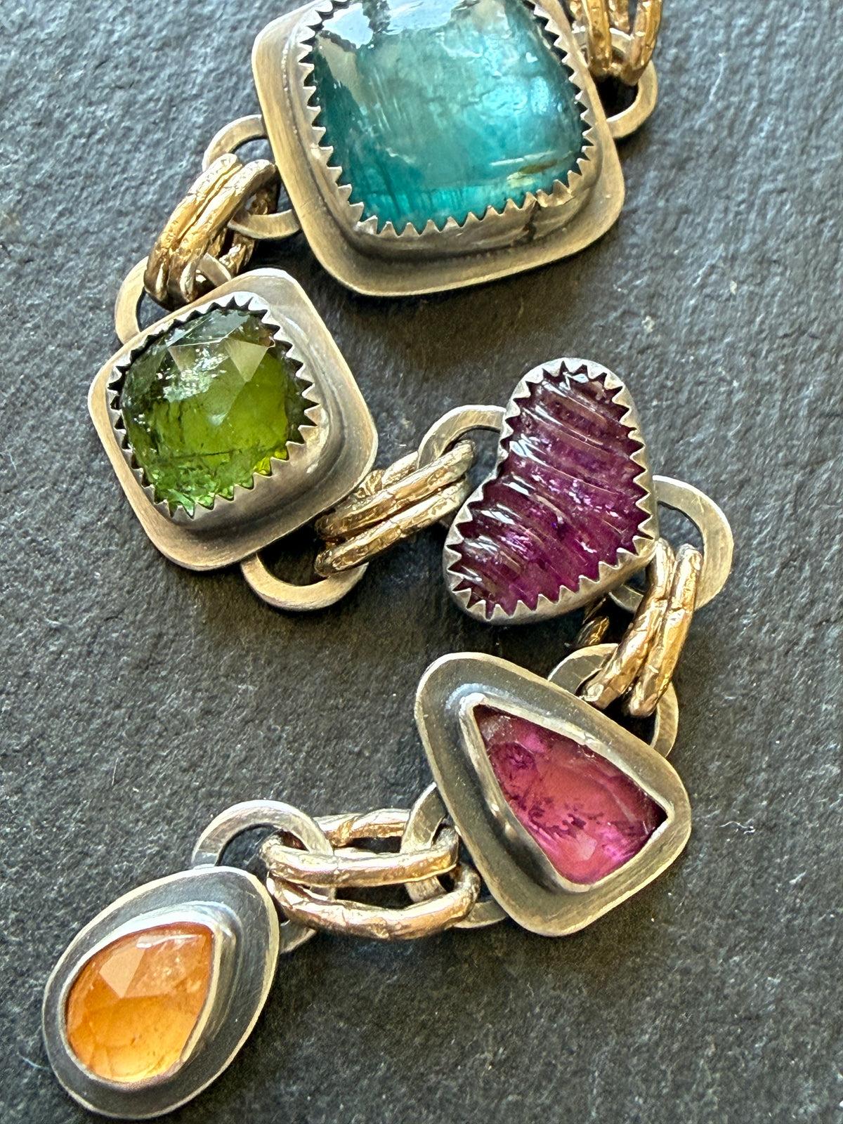 Long Gemstone Necklace