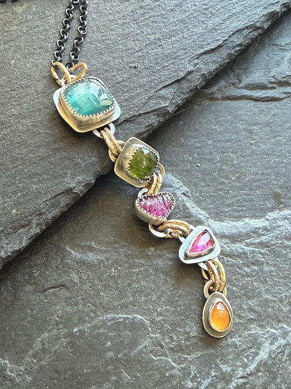 Long Gemstone Necklace