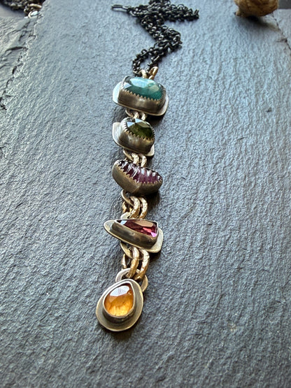Long Gemstone Necklace