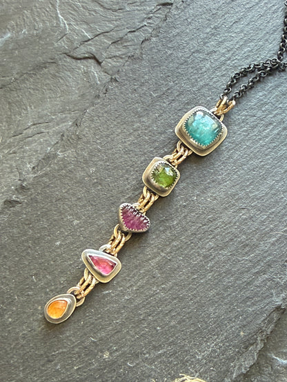 Long Gemstone Necklace