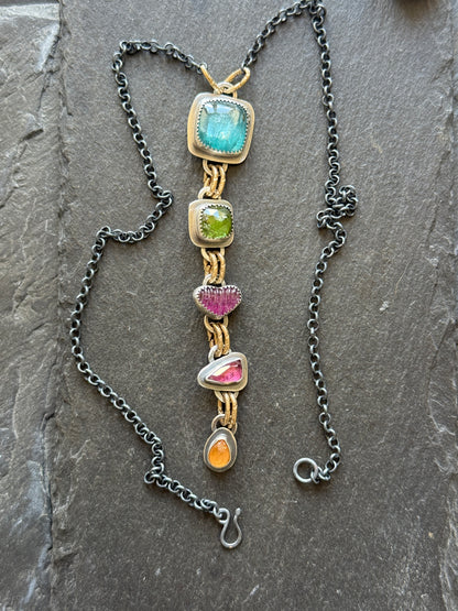 Long Gemstone Necklace