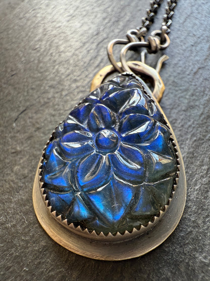Carved Labradorite Pendant