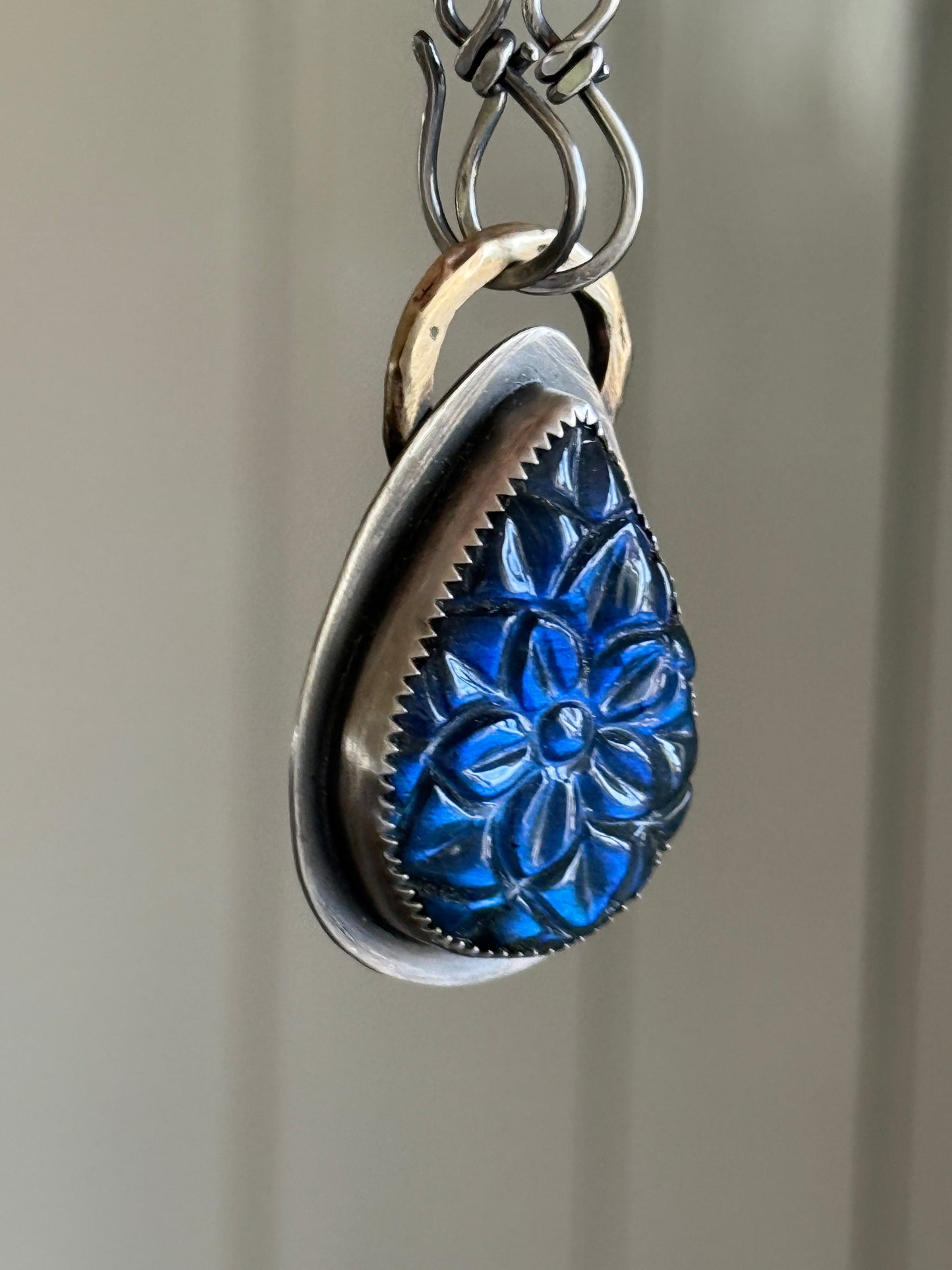 Carved Labradorite Pendant