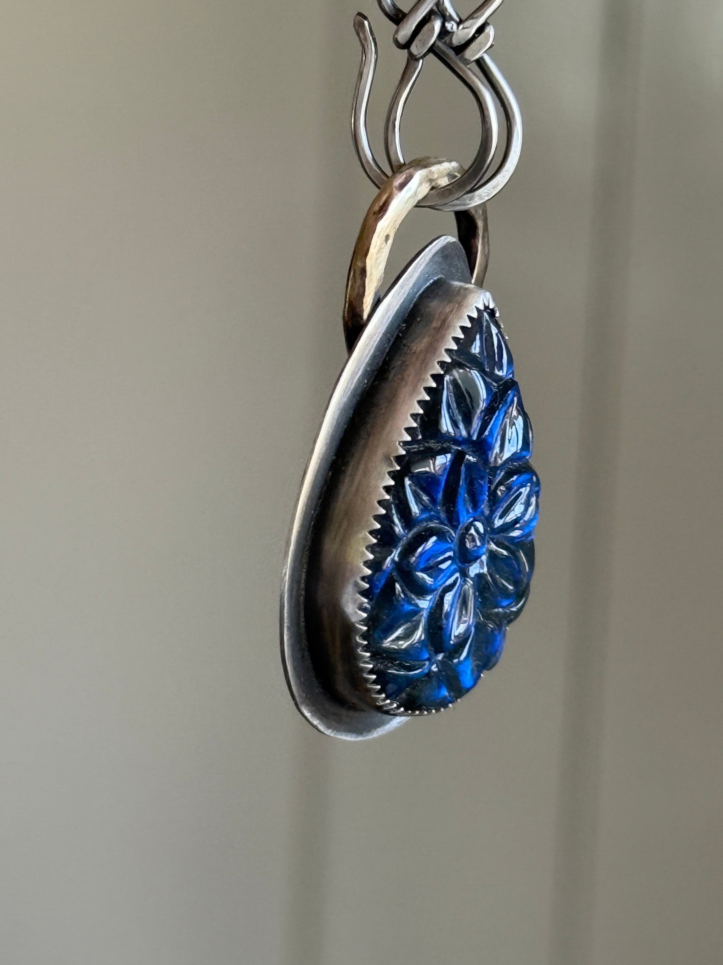 Carved Labradorite Pendant