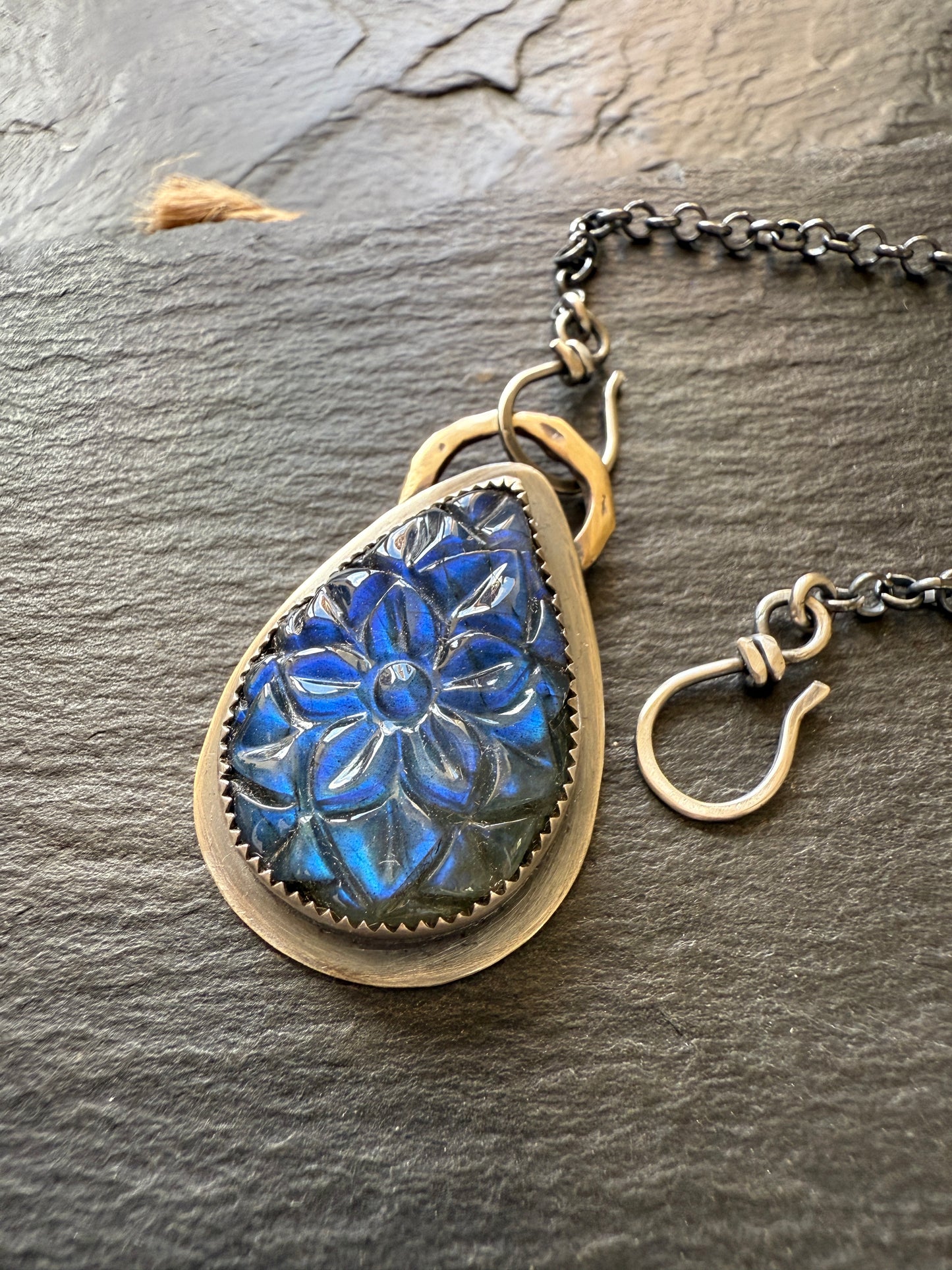 Carved Labradorite Pendant