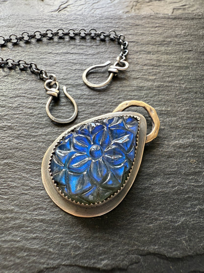 Carved Labradorite Pendant