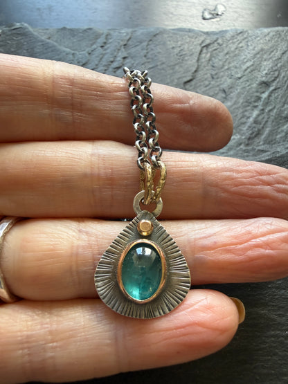 Kyanite Mixed Metal Pendant