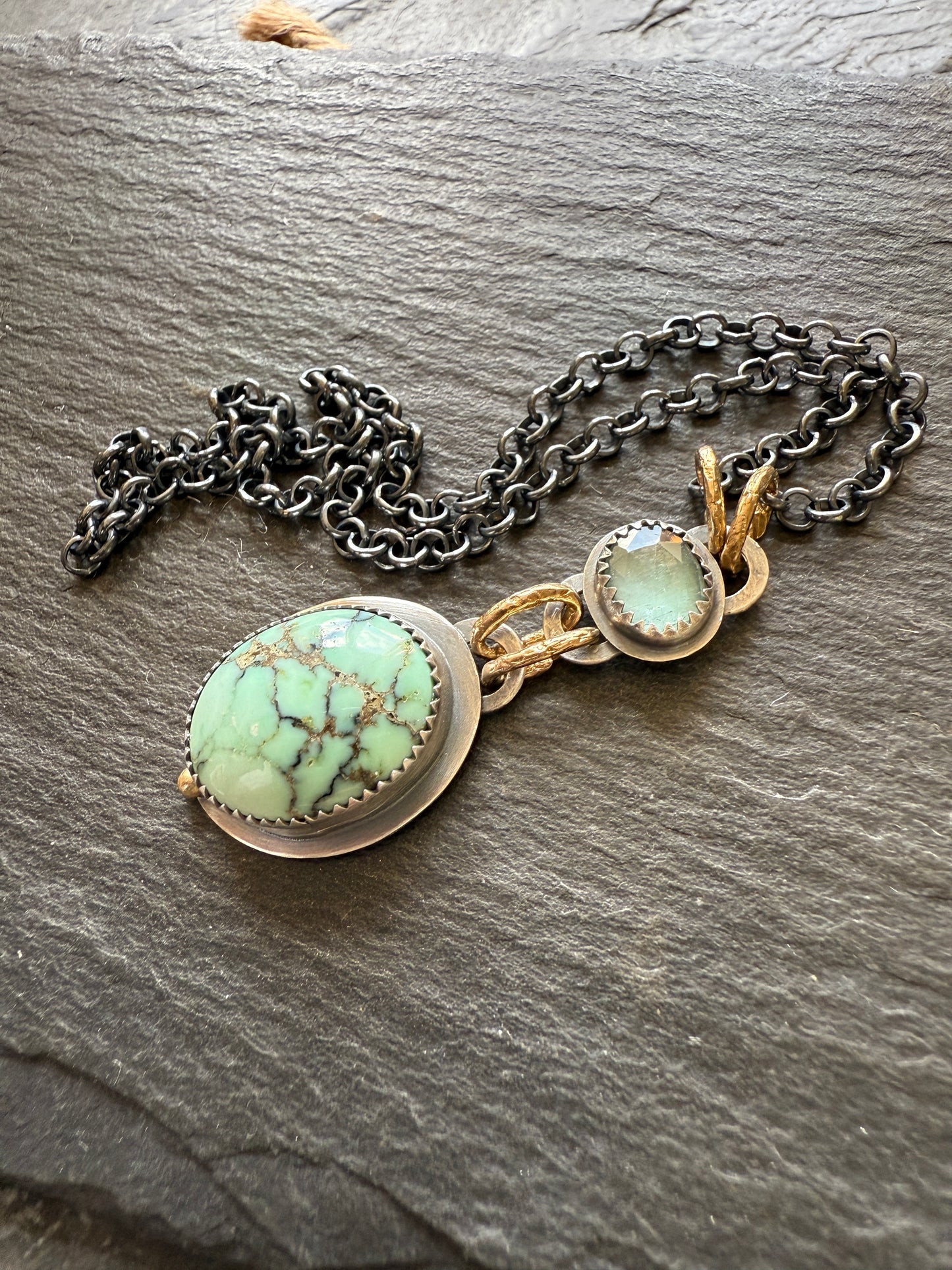 Turquoise and Tourmaline Necklace