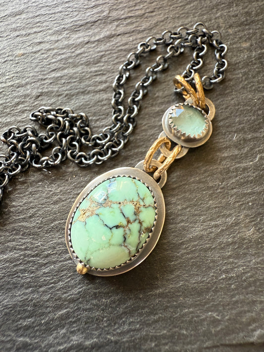 Turquoise and Tourmaline Necklace