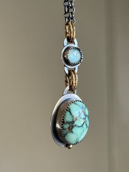 Turquoise and Tourmaline Necklace