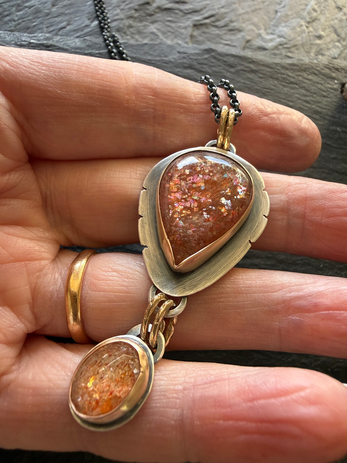 Confetti Sunstone Pendant