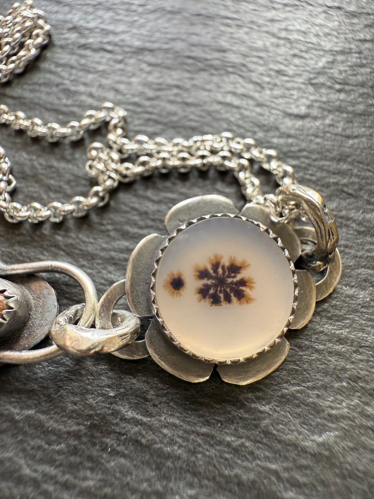 Turquoise & Agate Pendant