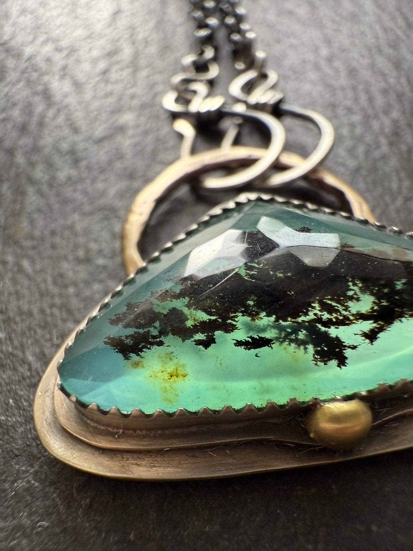 Blue Andean Opal Pendant