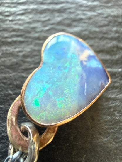 Baby Blue Opal Heart