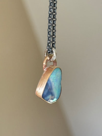 Baby Blue Opal Heart