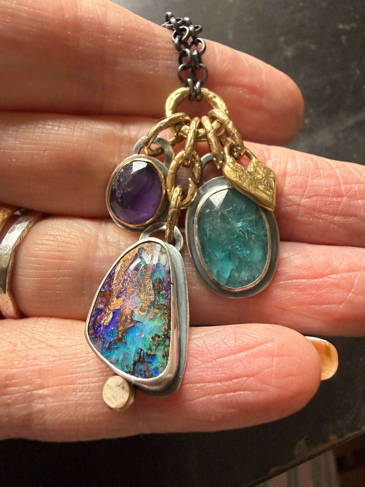Charm Gemstone Necklace