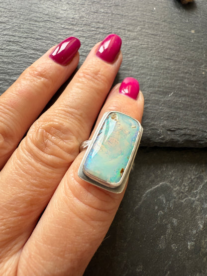 Boulder Opal Ring US 5