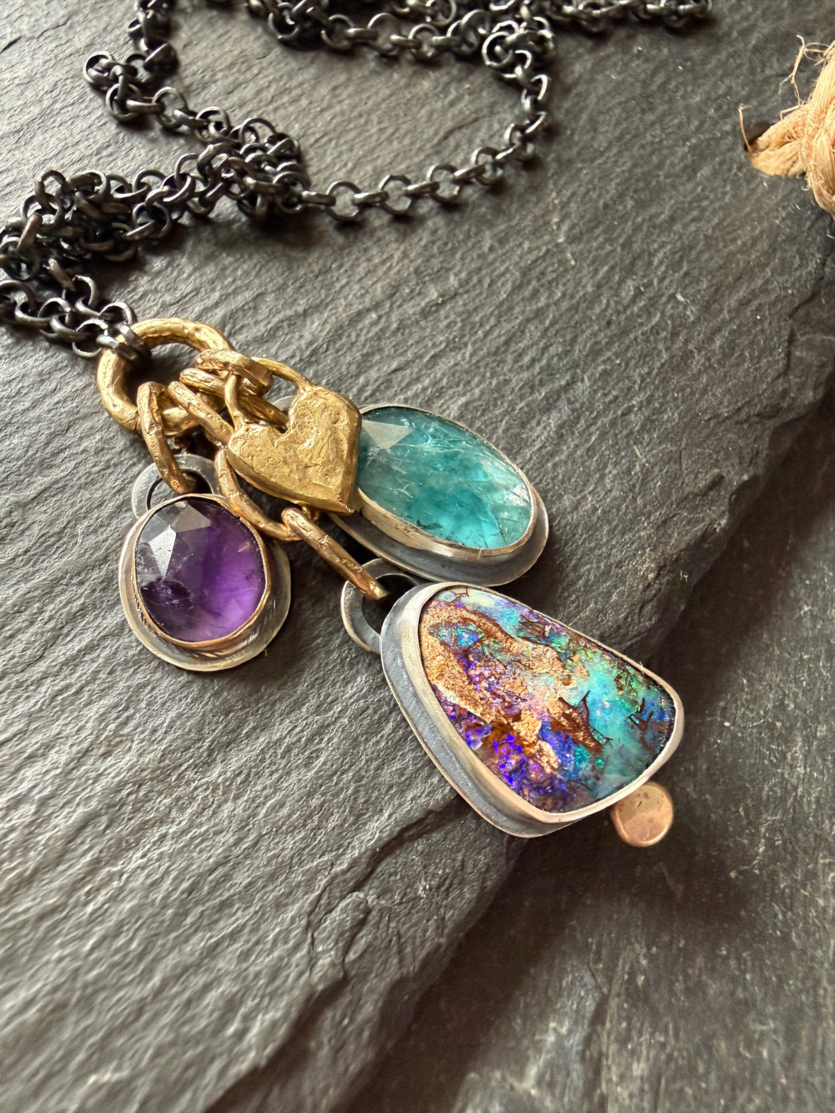 Charm Gemstone Necklace