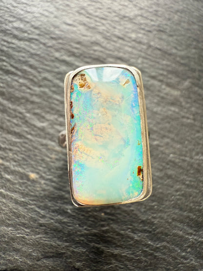 Boulder Opal Ring US 5