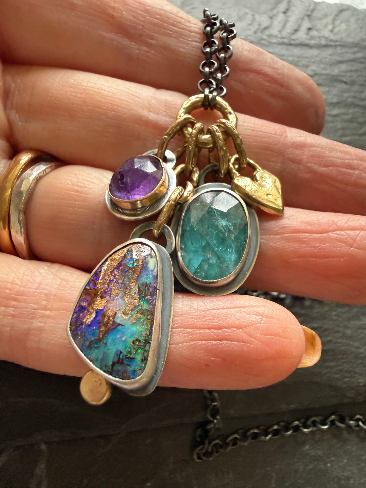 Charm Gemstone Necklace