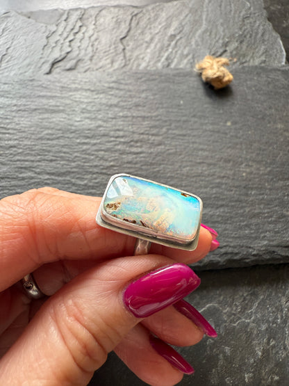 Boulder Opal Ring US 5