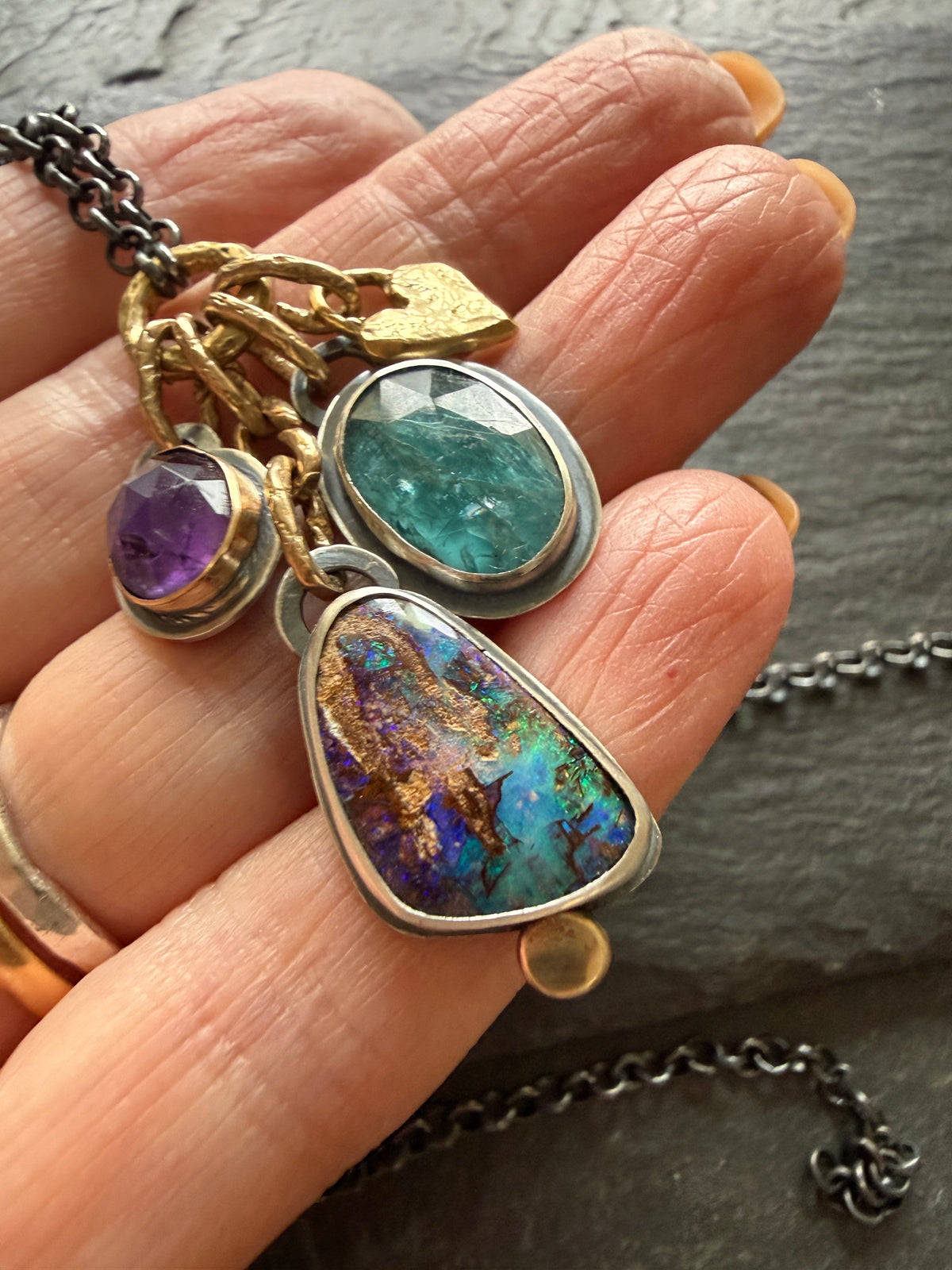 Charm Gemstone Necklace
