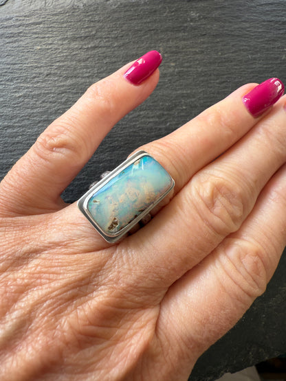 Boulder Opal Ring US 5