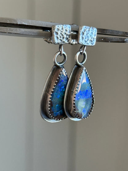 Blue Opal Earrings