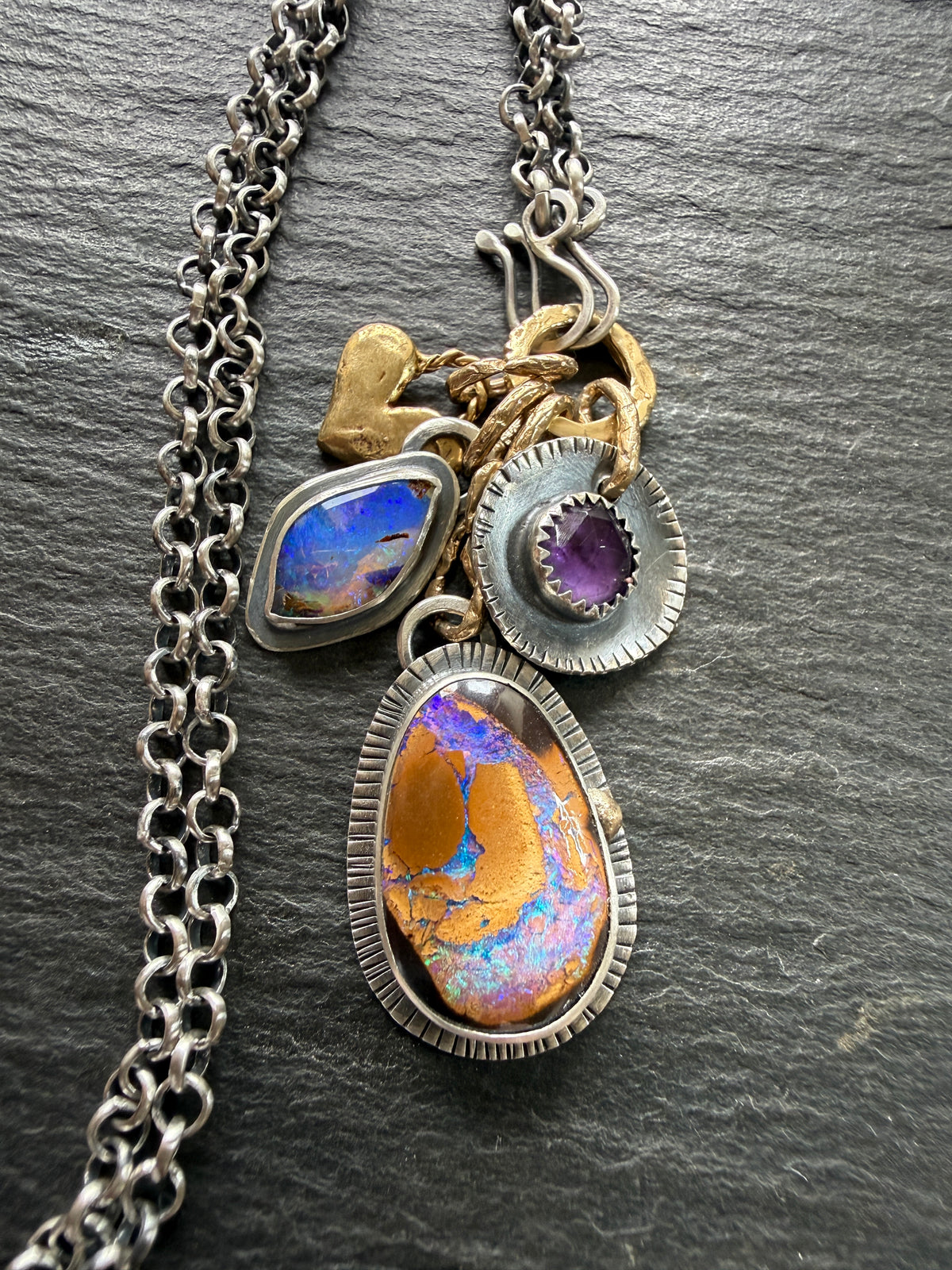 Purple Charm Necklace