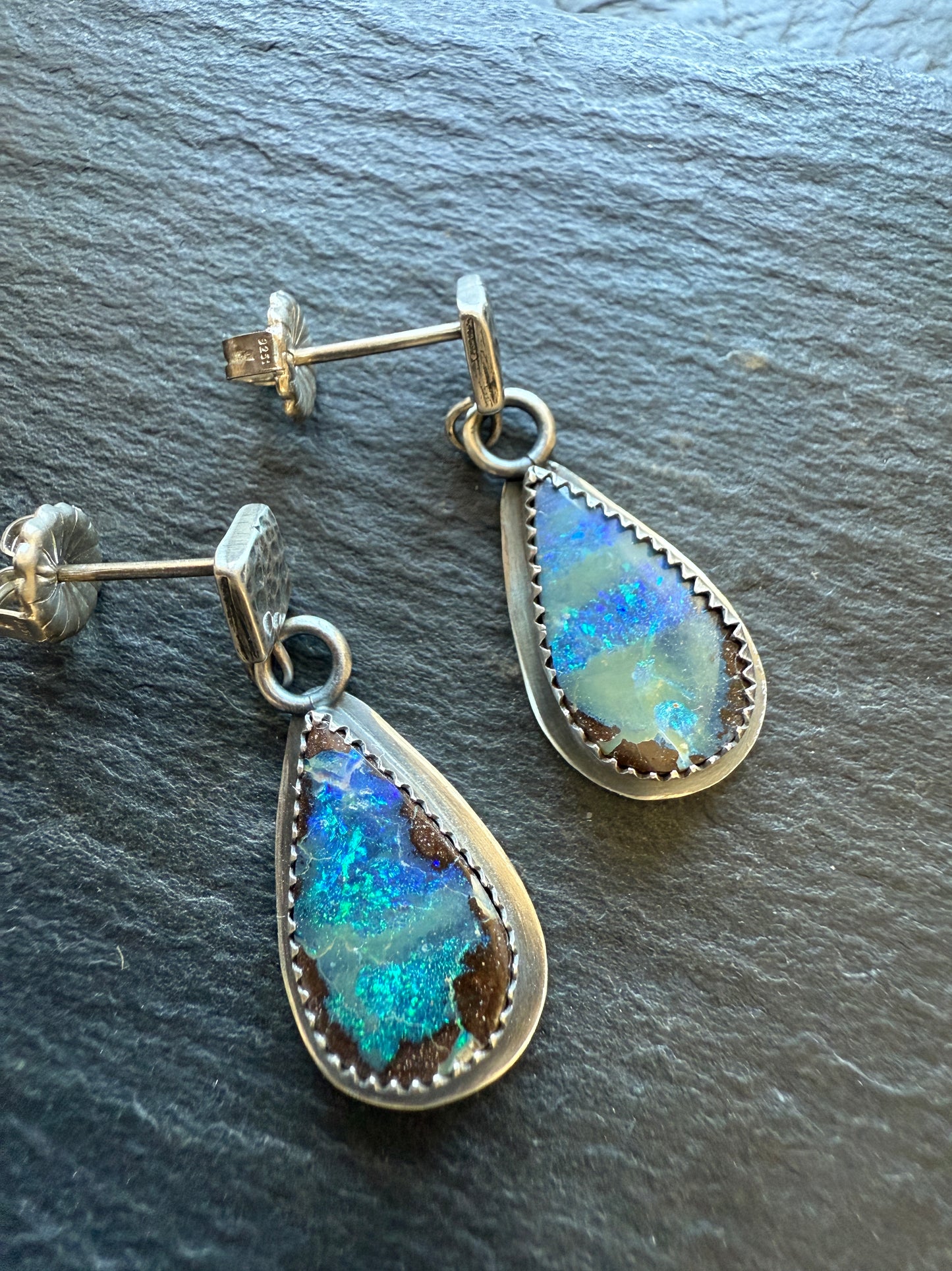 Blue Opal Earrings