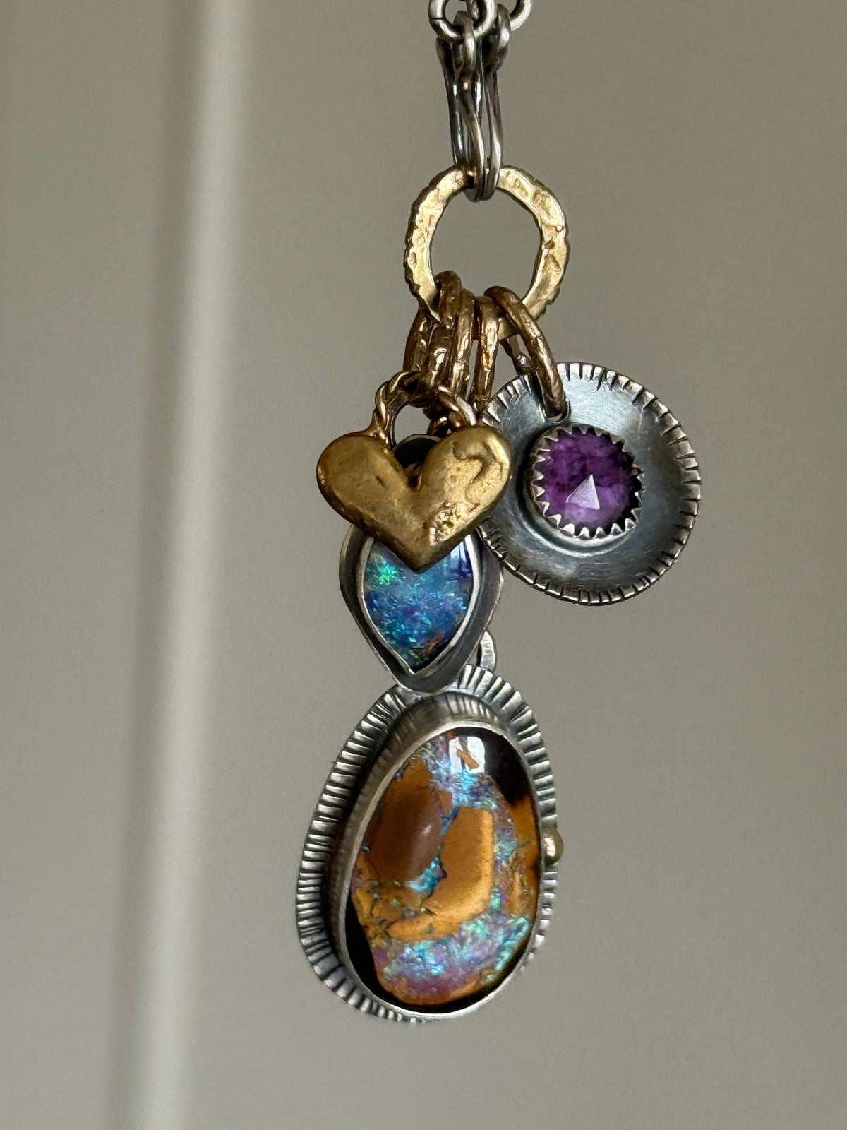 Purple Charm Necklace