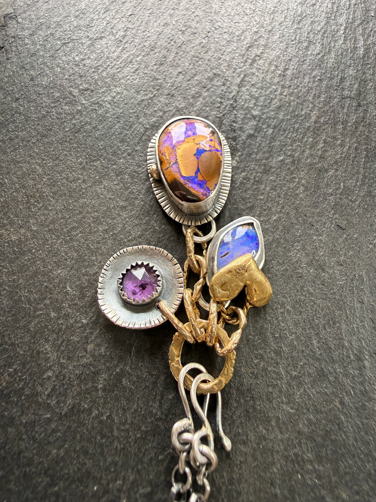 Purple Charm Necklace