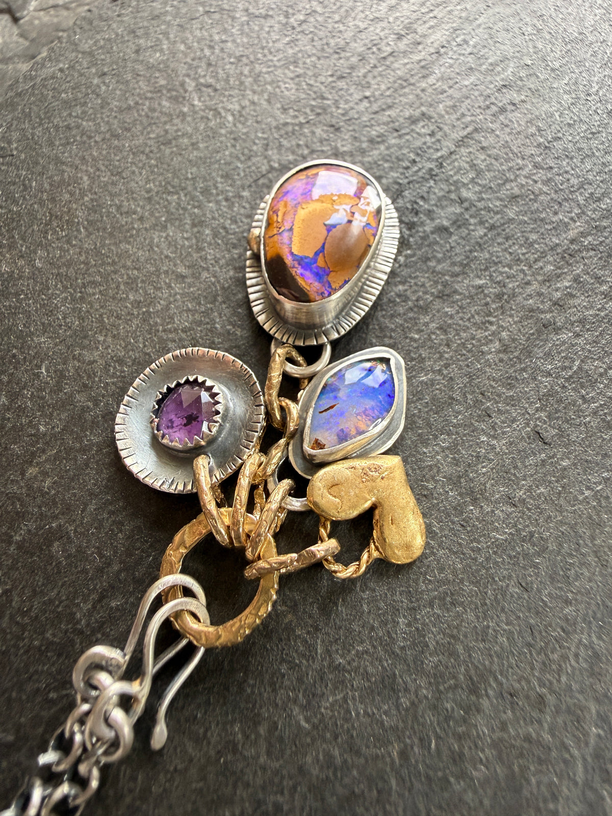 Purple Charm Necklace