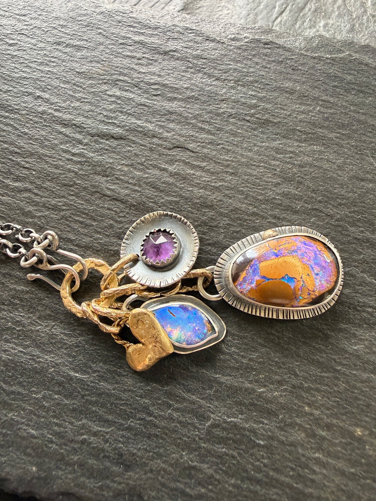 Purple Charm Necklace