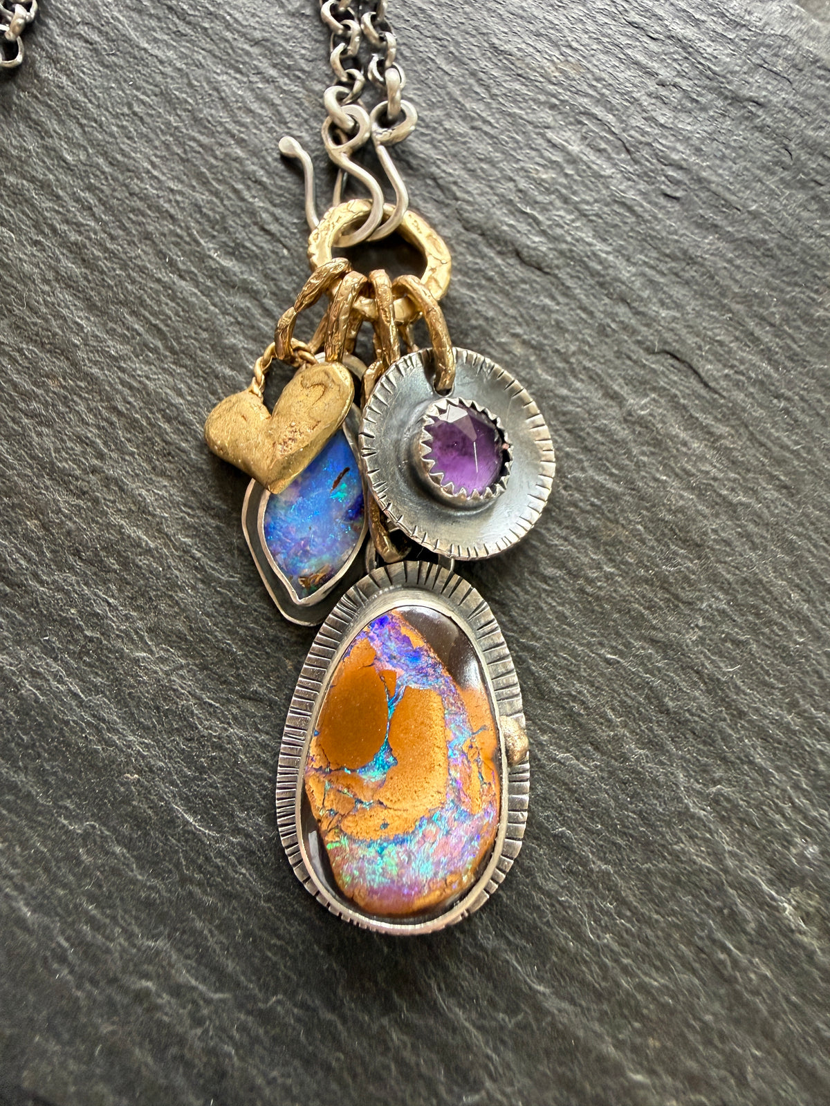Purple Charm Necklace