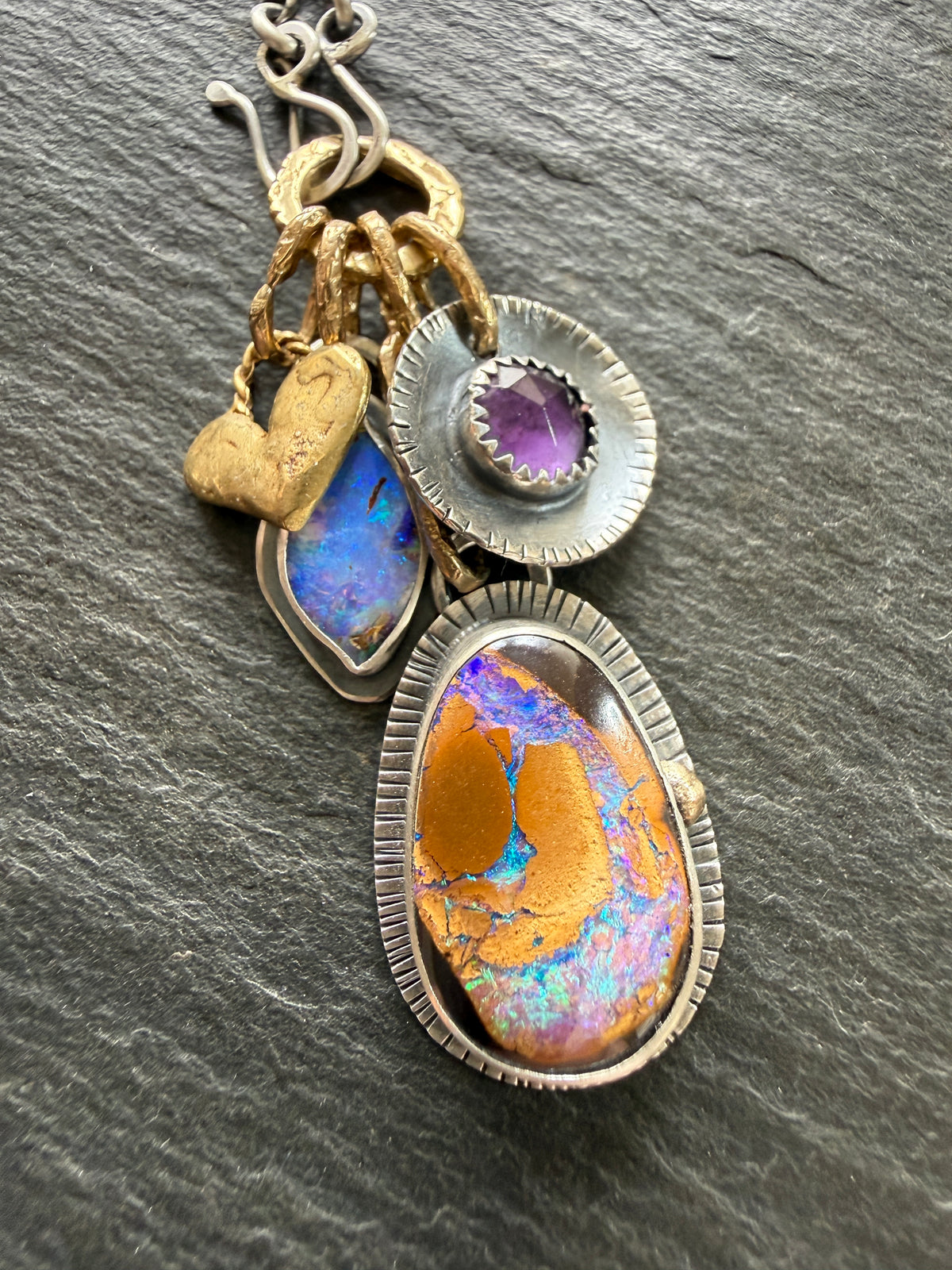 Purple Charm Necklace
