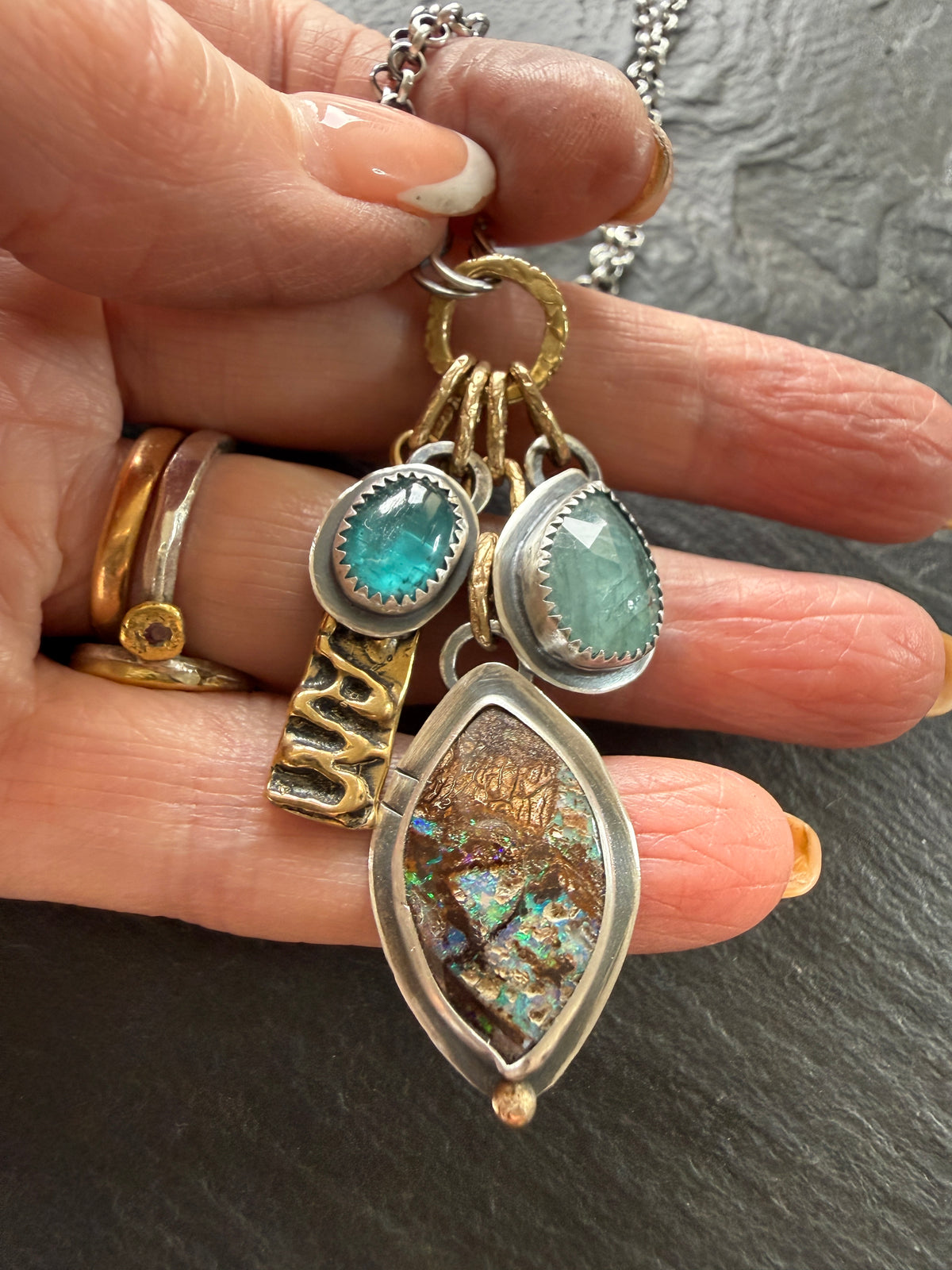 Blue Charm Necklace