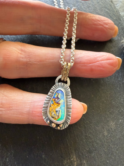 Dainty Boulder Opal Pendant