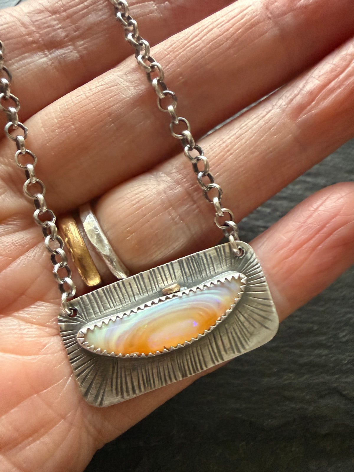 Peaches and cream Pendant Necklace
