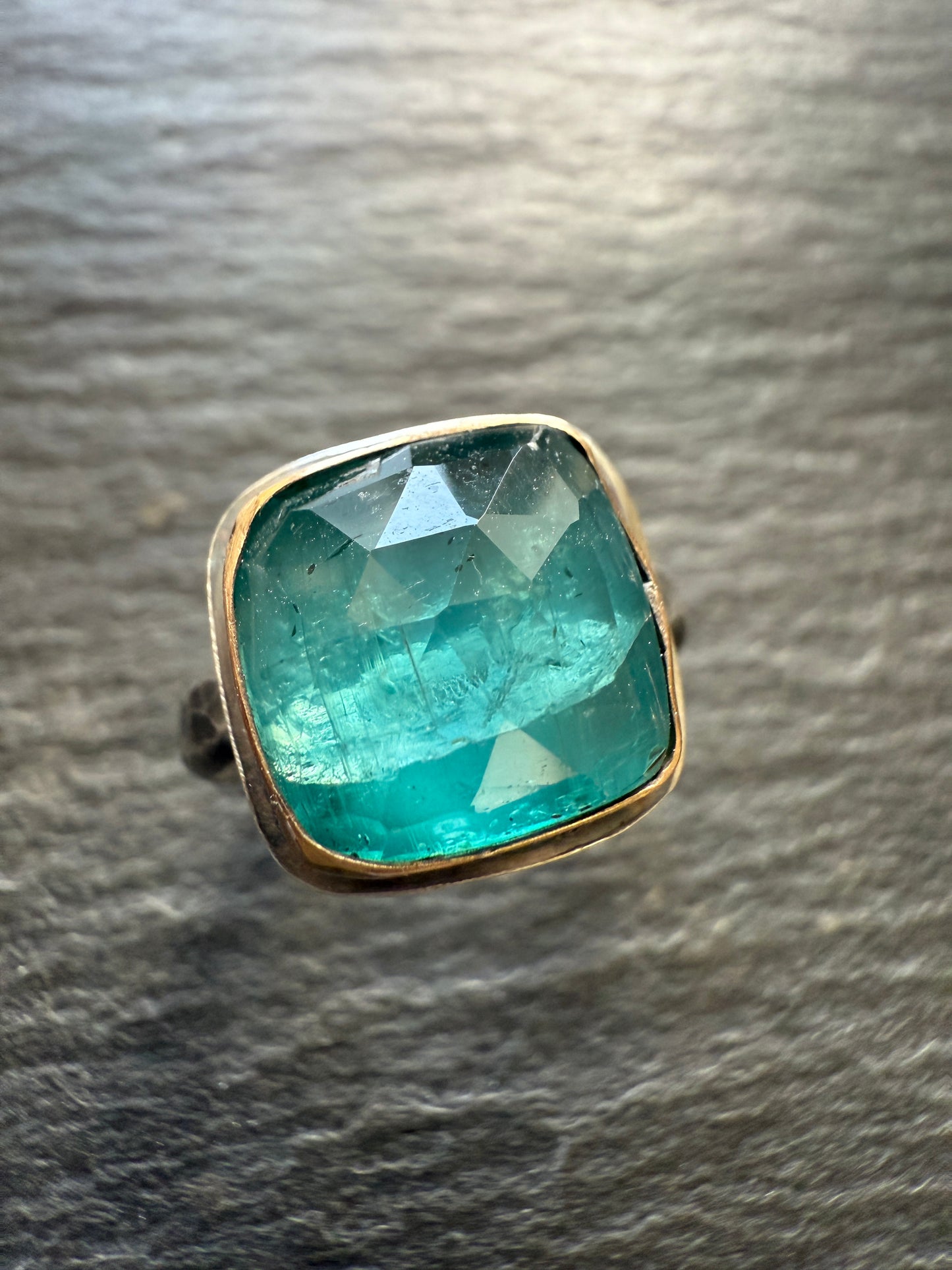 Teal Blue Kyanite Ring 7