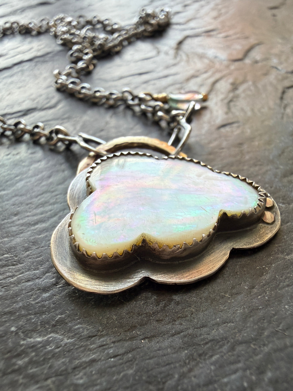 MOP Cloud Pendant Necklace
