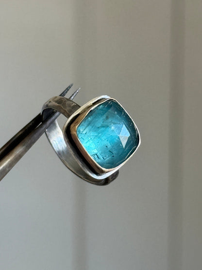 Teal Blue Kyanite Ring 7
