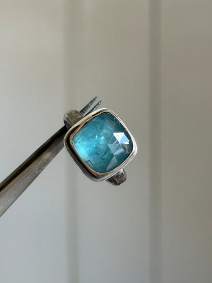 Teal Blue Kyanite Ring 7