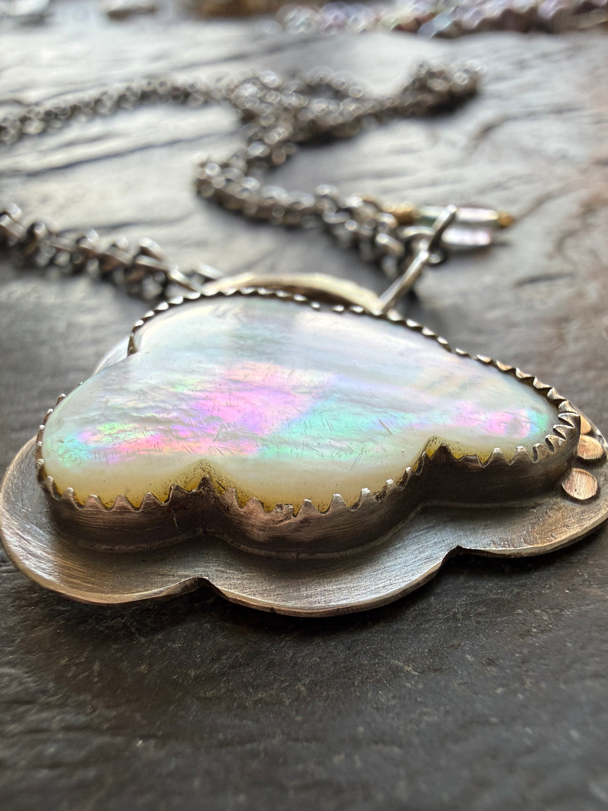 MOP Cloud Pendant Necklace