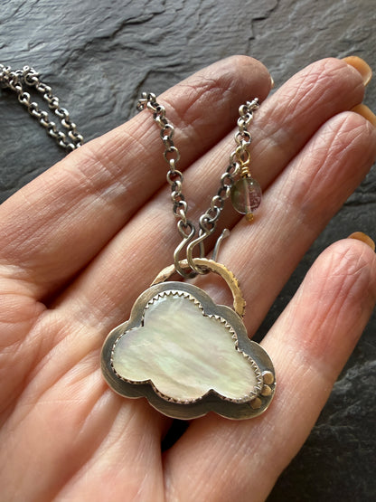 MOP Cloud Pendant Necklace