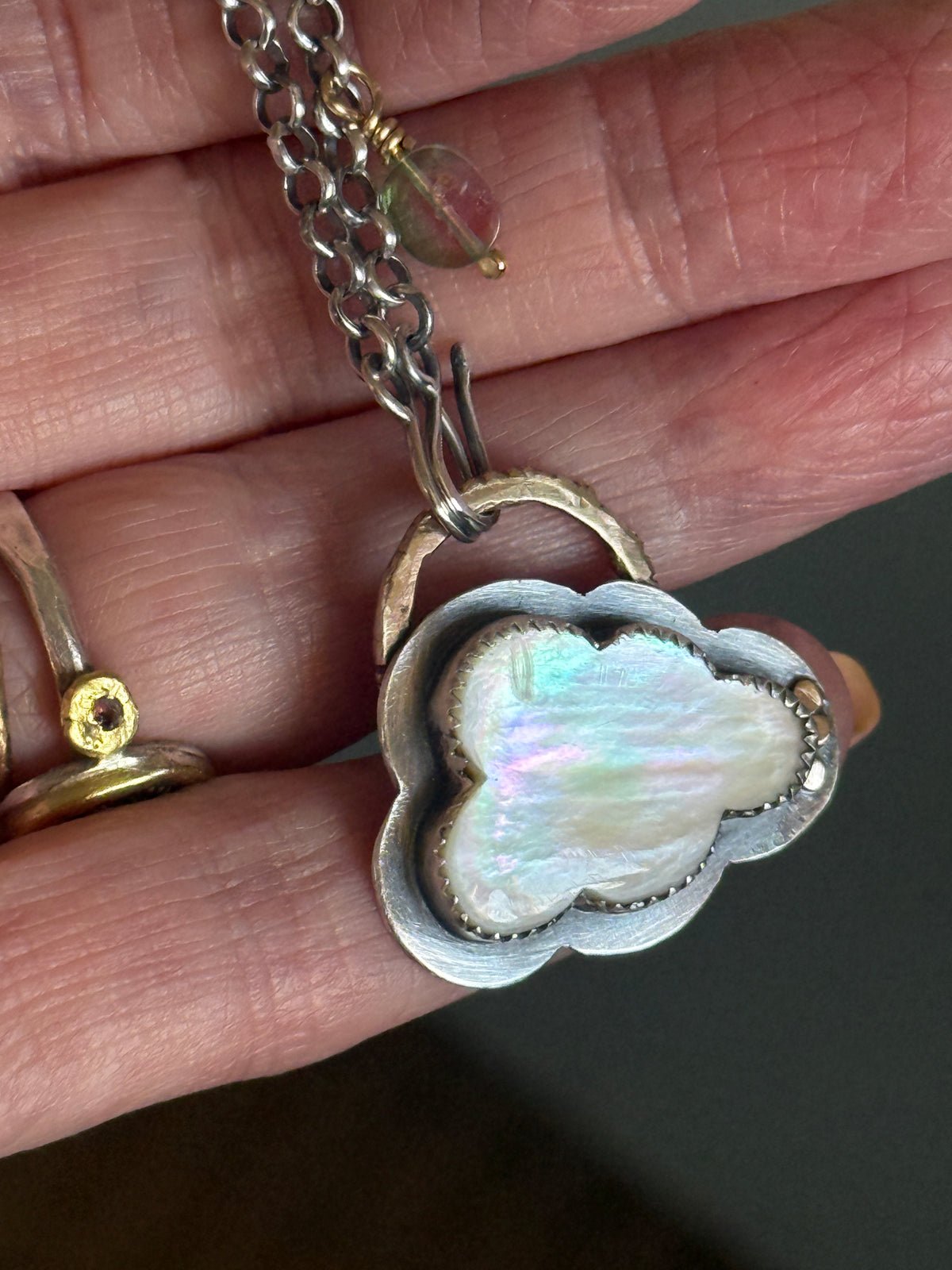 MOP Cloud Pendant Necklace