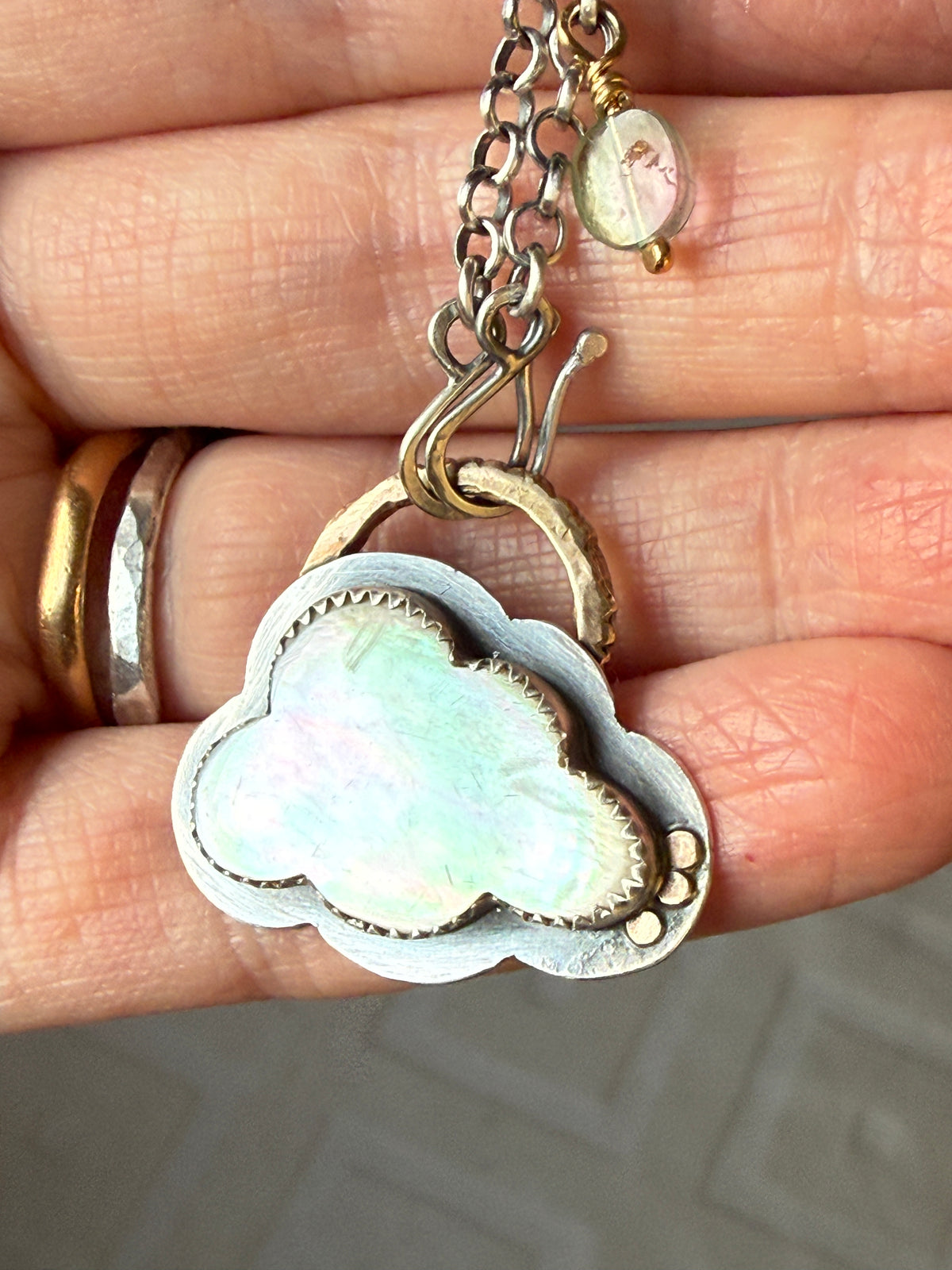 MOP Cloud Pendant Necklace