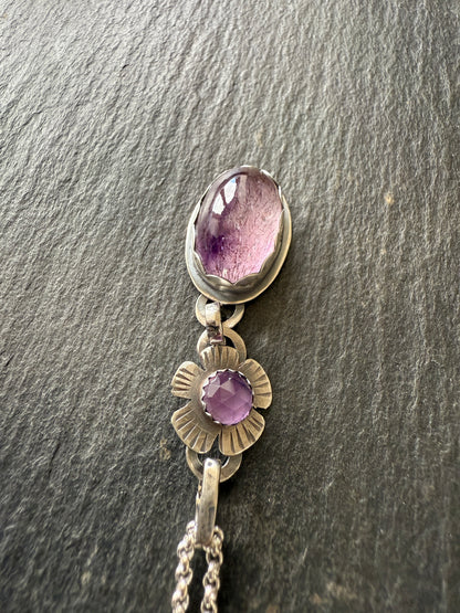Super Seven stone with an Amethyst's pendant