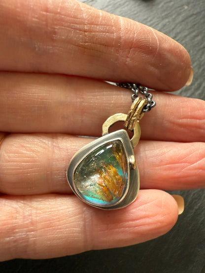 Pear Rutile Quartz Pendant